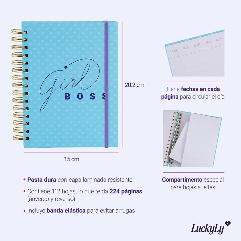 Libreta Pasta Dura De Notas Agenda Cuaderno Bolsillo Luckyly