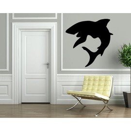 DesignToRefine Shark Silhouette Ocean Hunter The Jaws Marine Tribal Animal Decor Wall Mural Vinyl Decal Sticker M078