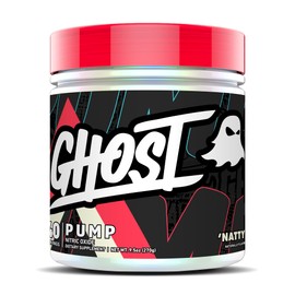 GHOST  Pump Nitric Oxide Powder, Natty - 40 porciones - Suplementos de pre-entrenamiento sin azúcar y estimulantes - L-citrulina, nitrato de arginina 