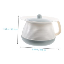 FOMIYES 1pc Bedpan with Cover Thickened Portable Urine Pot for Home Use for Adults Elderly and Pregnant Women Easy to Clean Smooth Edges Nighttime Convenience