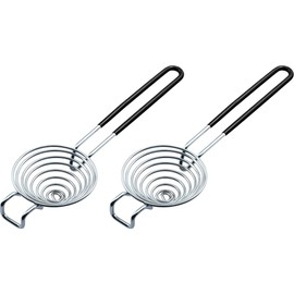 CAMKYDE Egg Separator Food Grade Stainless Steel Egg Yolk White Separation Tool, Set of 2 (Black)