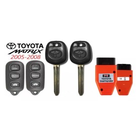 Toyota 2 Toyota MATRIX 44D  DOT Chip Key + 4 Button Remote GQ43VT14T + Programmer