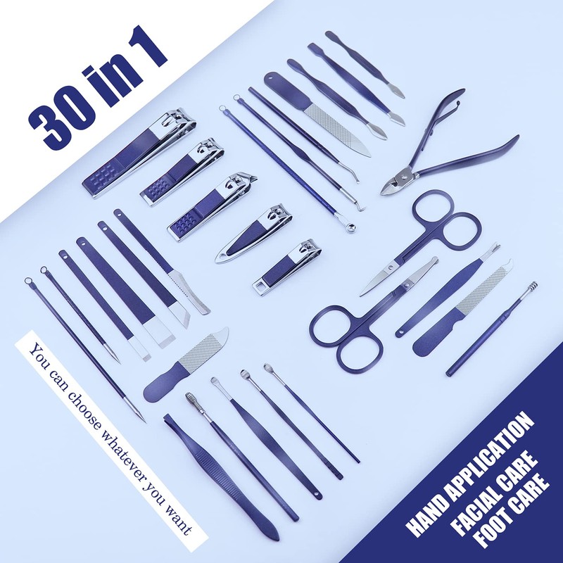 Nail Clippers Set, 30 Pieces, Grooming Set, Manicure Set, Nail