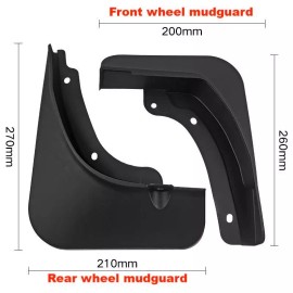 LUC 4X Black Front Rear Splash Flaps Mud Guard Set Fender For KIA Sportage 2023-2024