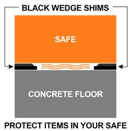 Nuanchu 12 Pcs Gun Safe Stackable Savers Gun Cabinet Accessories Black Wedge Shims for Safe Storage