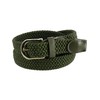 CTM® Women's Elastic Braided Stretch Belt, Medium, Olive