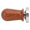 Coffee Tamper with Flat Stainless Steel Base Wooden Handle Coffee