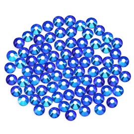 Rhinestones Crystals Rhinestones for Crafts Nail Rhinestones Glass Flatback Nail Gems and Rhinestones for Nails Art Makeup Bags Shoes Decoration DIY(SS6, 1440pcs, Sapphire AB)