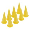 8PCS Cone Nozzle PE Plastic Reusable Yellow Corrosion Replacement for