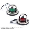2pcs 12V Red Green LED Navigation Lights Stainless Steel Sailing