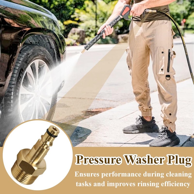 High Pressure Washer Adapter Brass M22 Pressure Washer Plug Threaded