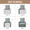 FUANGUI Recliner Chair Cover 4 Pieces, Small Recliner Cover for