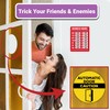 Super Funny, XL 5in Prank Yellow Caution Automatic Door Sticker