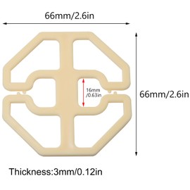 LUORNG 8PCS Multi Functional Webbing Buckle Four Way Webbing Buckle Recliner Cushion Plastic Snowflake Buckle Fixing Piece Plastic Adjustable Buckle 65x65MM Beige Car Seat Cushion Fixing Buckle