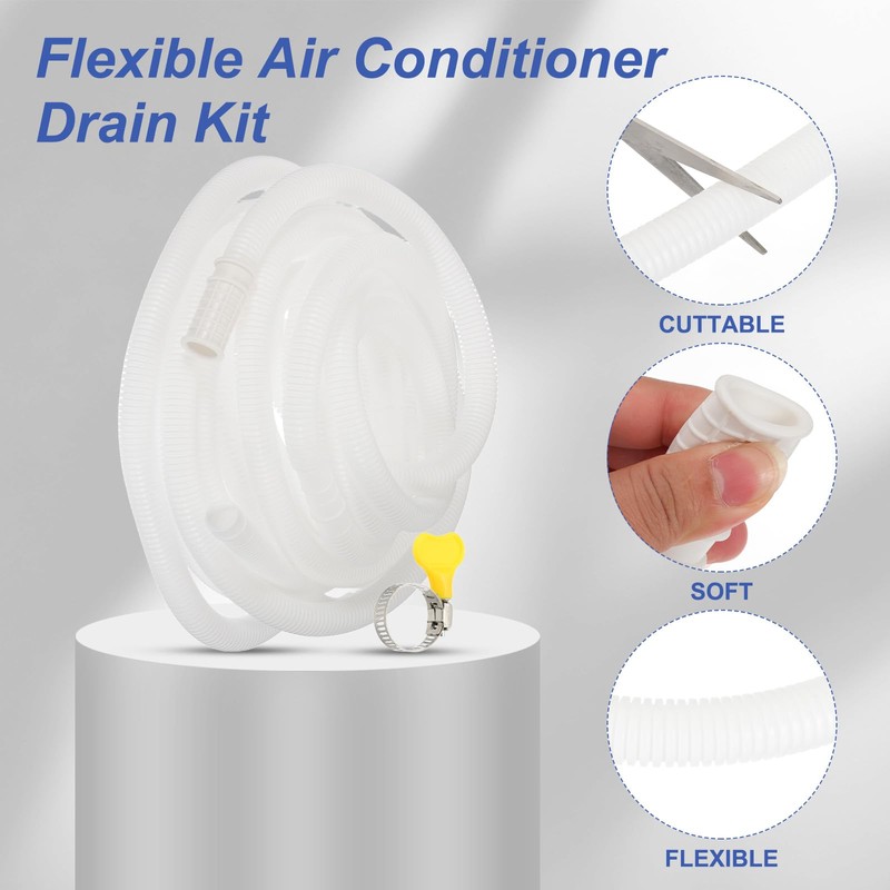 PATIKIL 26.24ft Air Conditioner Drain Kit, Universal AC Drain Hose