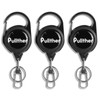 Pullther Reel Keychain Pin-on Reel Key Reel with Carabiner, Anti-loss