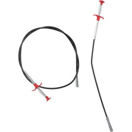 LIFKOME Serpiente de Drenaje 2 Piezas, Gancho Flexible de 4 Garras para Destapar Inodoro y Desagüe, Uso Manual en Casa, Acero y Plástico
