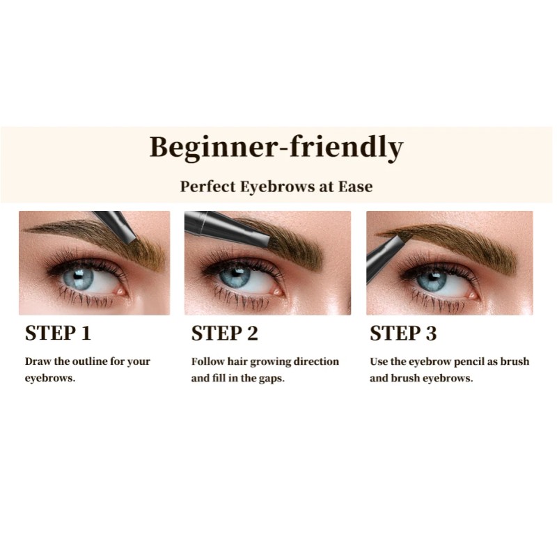 Hellokiss 3D Eyebrow Tattoo Fork Pen Microblading 4Tip Brow Enhancer