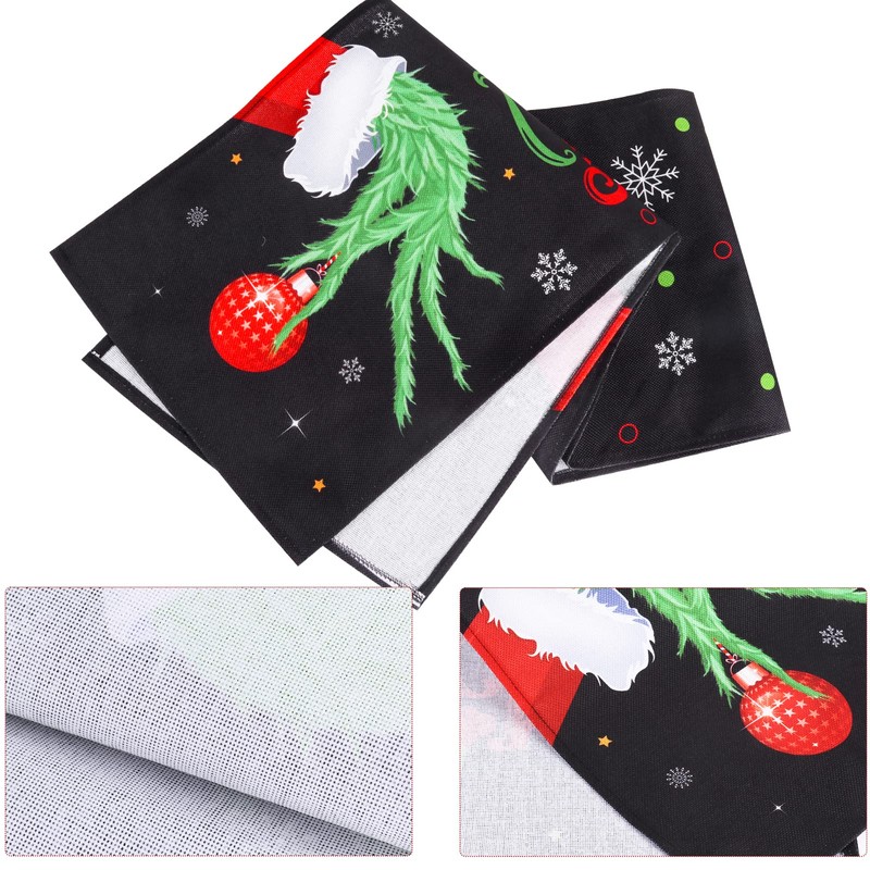 Fowecelt Christmas Table Runner Elf - Elf Christmas Decorations, Elf
