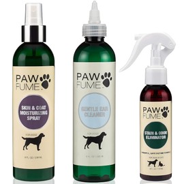 Pawfume Skin & Coat Moisturizing Spray + Ear Cleaner for Dogs + Stain & Odor Eliminator