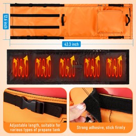 1 Pack Propane Tank Heater Blanket Gas LP Cylinder Tank Heater with Thermostat Controller Adjustment 41-122 °F and Timer Function, Propane Buckets Warmer Blanket Fit for 5-40LB Tanks (Orange)