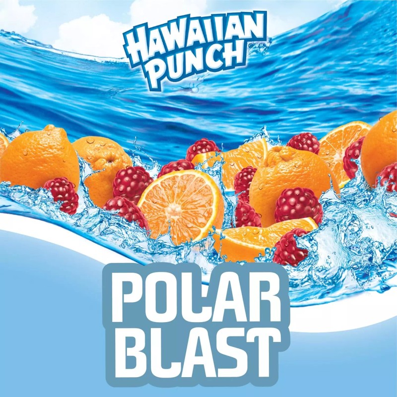 Hawaiian Punch Polar Blast Juice, 10oz Bottles, 24 Pack, Caffeine-Free