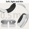 Silicone Case Cover for AirPods Max Headphones,Clear Soft TPU Ear