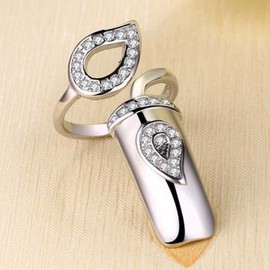 FOMIYES 1 Piece Nail Ring Cover for Women Fingernail Charm Fingernail Glitter Rings Fingernail Rings Claw Nail Tip Plaster Fingernail Cap Ring Set of 4