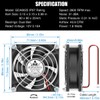 GDSTIME 80mm x 25mm 12V DC Waterproof IP67 Fan Dual