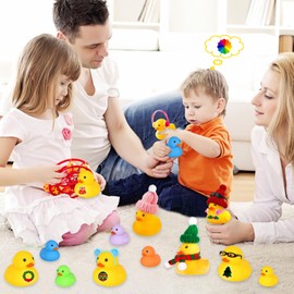 CHANCCI 24 Rubber Duck Advent Calendar, niedliche Gummi-Ente Badespielzeug für Jungen, Mädchen, Kinder und Kleinkinder, mehrere Formen von Farben, Great Gift Giving, Urlaub Geschenke