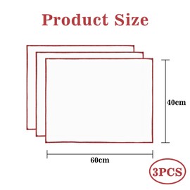 leruiyezs Poliertuch Gläser Extra Groß Mikrofaser Poliertücher Für Hochglanz Glasoberflächen 60 x 42 cm Streifenfrei Und Fusselfrei Glastücher Für Weingläser Spiegel Fenster Mit Rotem Rand 3 Stück Set