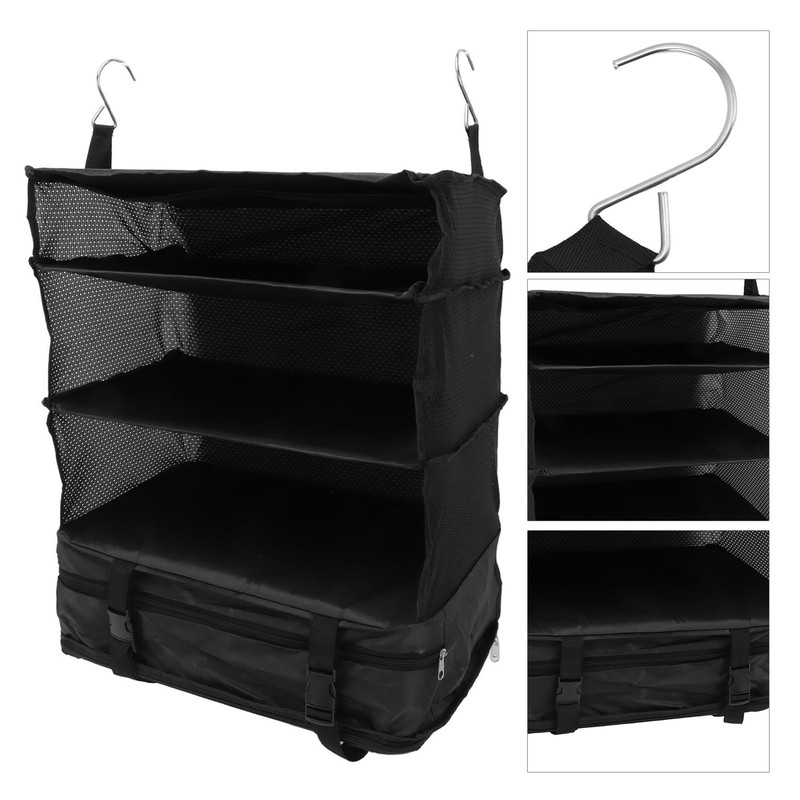 Hanging 3 Shelf Travel Shelves Bag Portable Multifunctional Large Capacity