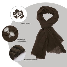 Kakaly Women Scarf Cotton Linen - Chic Ladies Solid Scarves Soft Large Long Wrap Shawl Headscarf Lightweight Neck Scarf Hijab,180×100CM