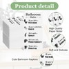 100 Pcs Disposable Hand Towels, Bathroom Rules Decorative Napkin Bathroom