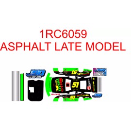 1RC ASPHALT LATE MODEL 1RC6059  WRAP  MELLO YELLOW COLE TRICKLE DAYS OF THUNDER