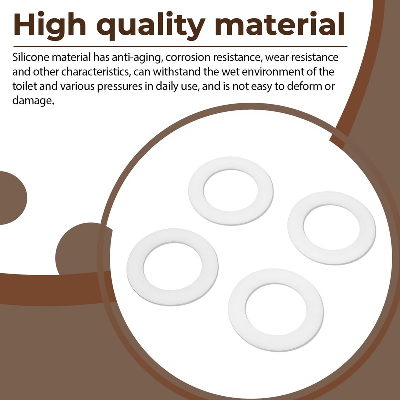 4Pcs Toilet Silicone Seal Gasket Compatible with Toto Flush Valve
