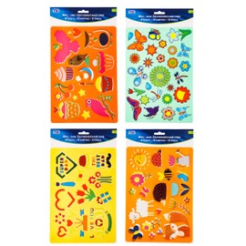 TSI 46434 Painting and Drawing Stencils Set of 4 Different Design Stencils 26 x 18 cm Multi-Coloured