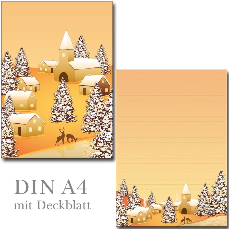 Winterdorf 7350+6118F Letter Pad Set - 1 Writing Pad DIN