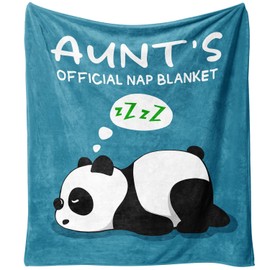 Blanket for Aunt from Niece Nephew,Christmas Birthday Valentine's Day Gift for Women,Flannel Fleece Soft Warm Cozy Panda Throw Blankets for Napping Travel 60” x 50”