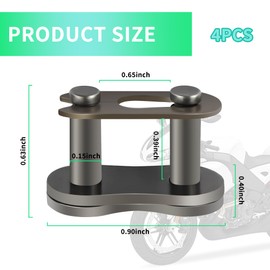 4PCS 420 Chain Master Link for Chain Connector Link,Fit for Motorcycle Chain and Bike Chain Master Link,Universal Chain Link Car Accessories for Mountain,Bikes,Motorcycles (# 420)