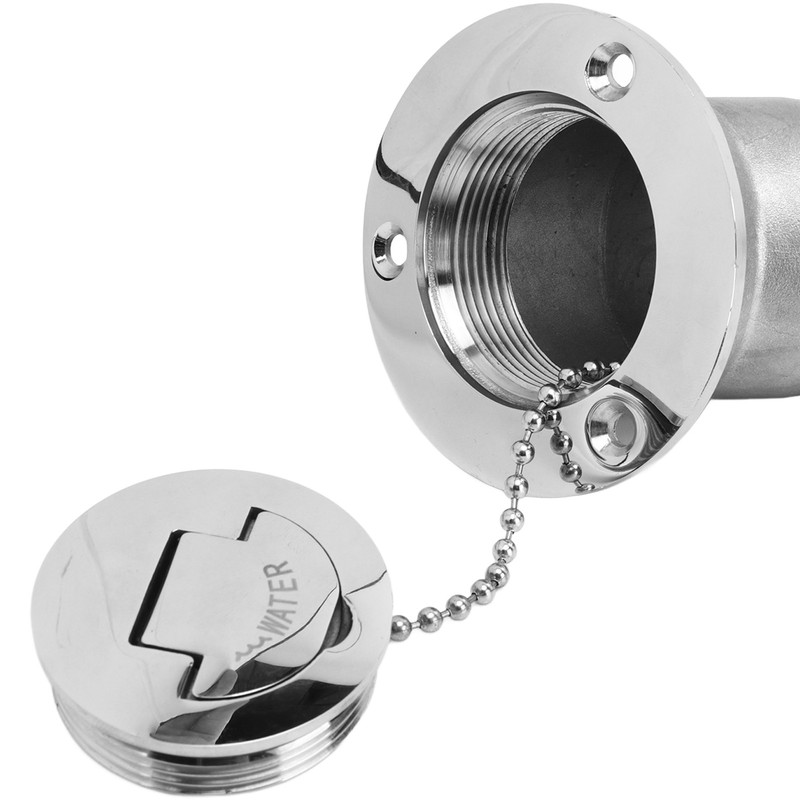 Boat Deck Filler 45° 316 Stainless Steel 38mm Flip Fill