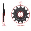 Caltric Red Drive Chain And Sprocket Kit for Honda CRF250R
