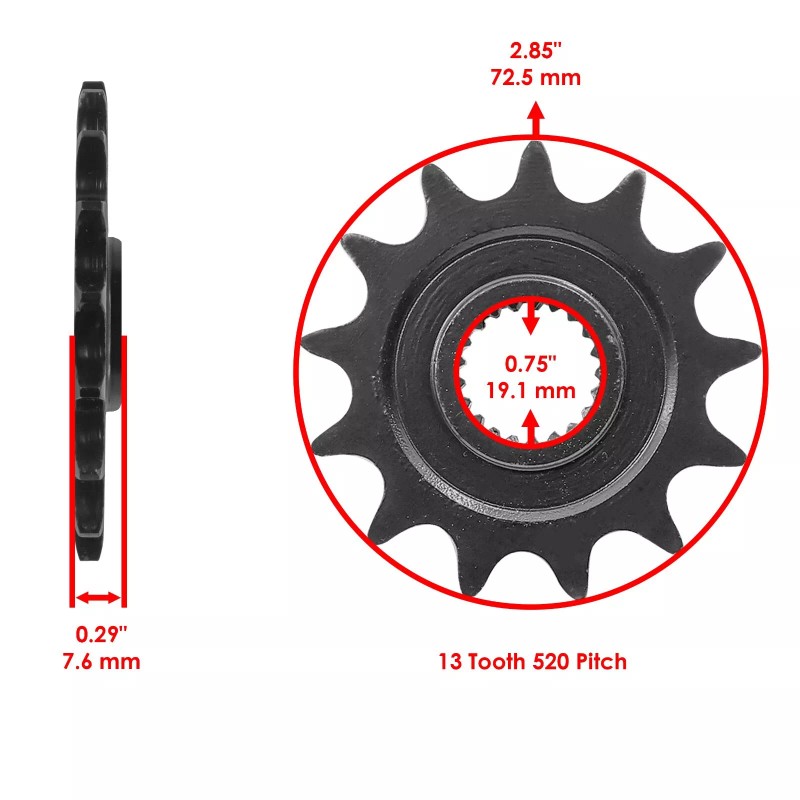 Caltric Red Drive Chain And Sprocket Kit for Honda CRF250R
