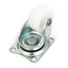 uxcell Swivel Caster Wheels 1" Nylon with 360 Degree Top Plate for Furniture Carts Workbench, White, Pack of 20