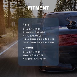 F85Z 6K255-AA Variable Camshaft Timing Chain Kit W/Cam Phasers and VVT Valves Replacemnt Compatible with 5.4L 3V 2005-2010 Ford F150 F350 Super Duty, Expedition & Lincoln Navigator