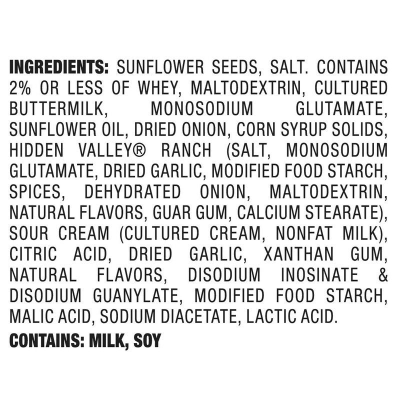 BIGS Hidden Valley Ranch Sunflower Seeds, Keto Friendly Snack, Low
