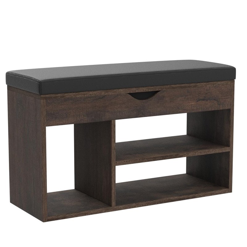 Apicizon 31 Inches Storage Bench, Shoe Bench with Flip Top