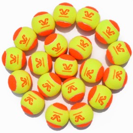 MAIBOLE Tennis Balls for Beginners Low Pressure Tennis Balls - Youth Training Exercise Use Play Balls Orange 20 Pack with Ball Bag