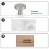 homdiy 10 Pack Brushed Nickel Drawer Knobs Round Kitchen Cabinet