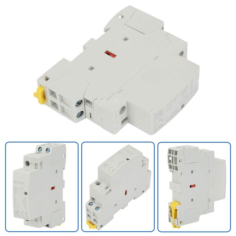 2P 16A 220V/230V 2NO 50/60HZ DIN Rail Household AC Contactor,